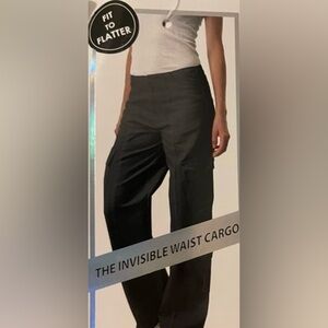 CARGO PANT Tinseltown hi-rise junior 5/27 BROWN‎ LOTS OF POCKETS SUPER WIDE LEG